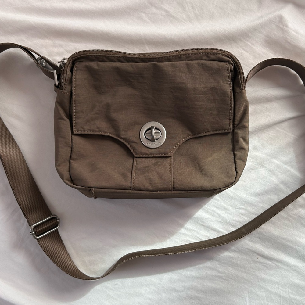 Baggalini Warm Gray Crossbody Bag